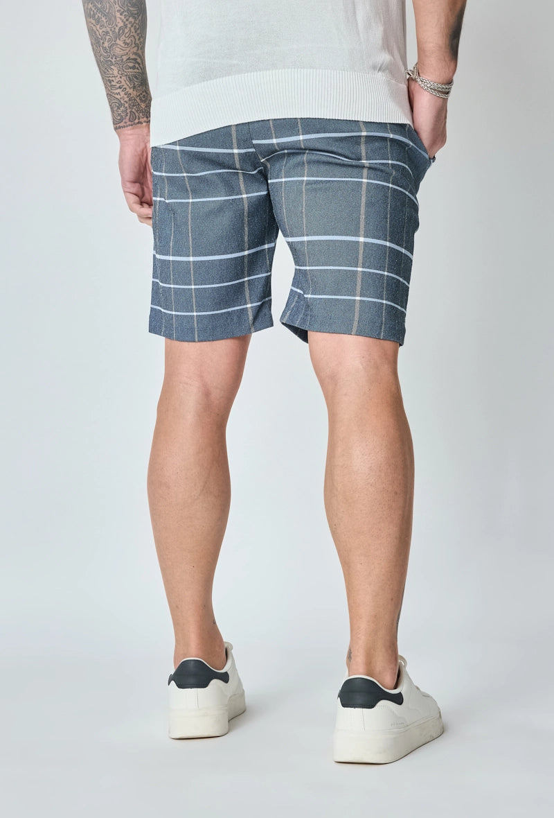 Short chino à carreaux