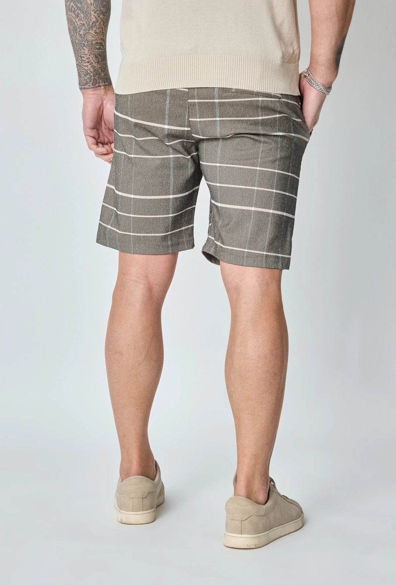 Short chino à carreaux