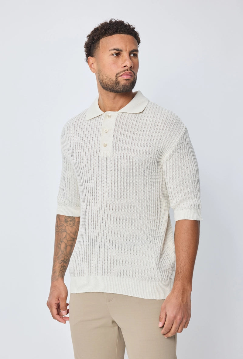 Polo uni manches courtes en maille