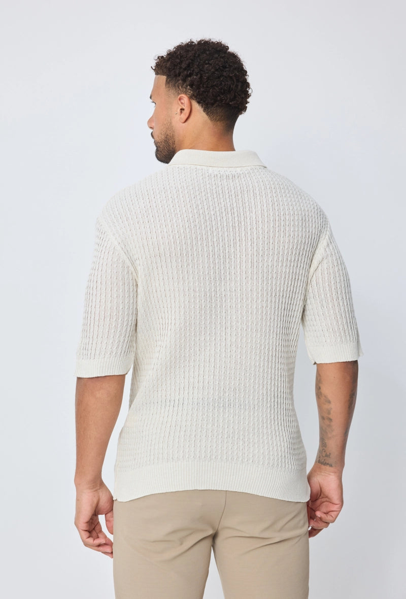 Polo uni manches courtes en maille