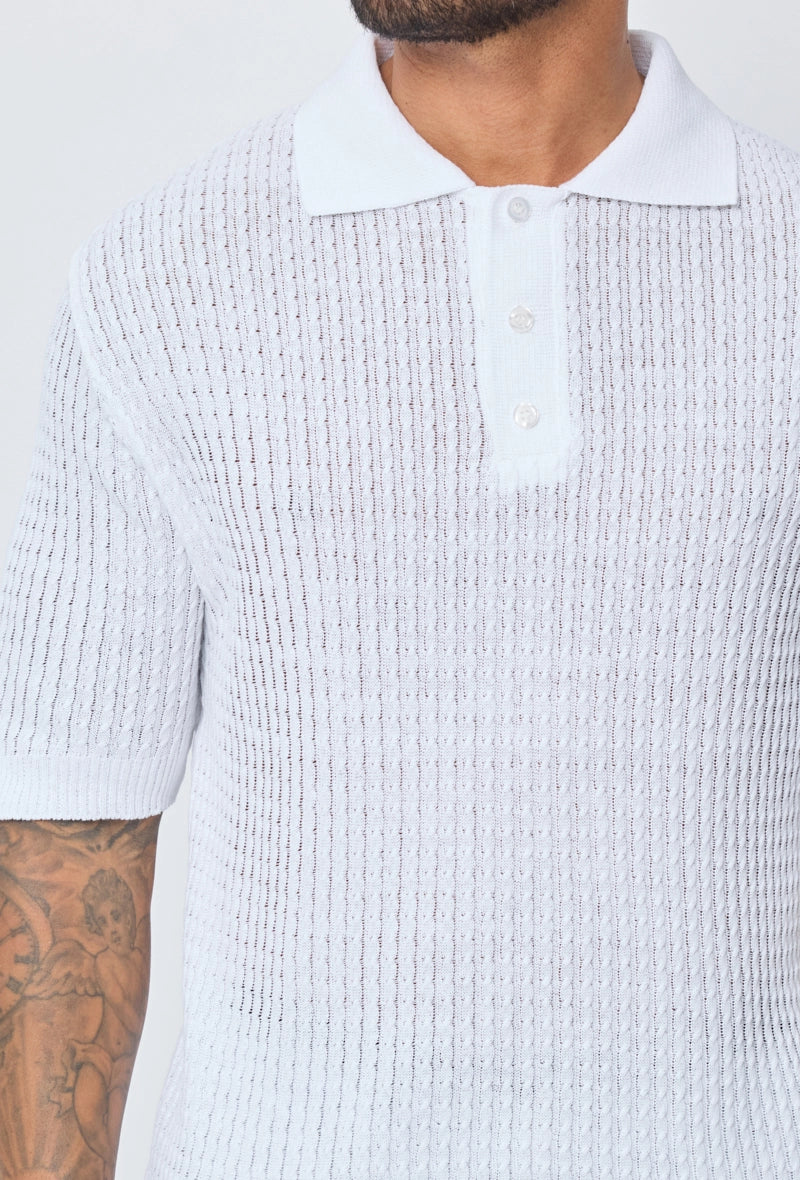 Polo uni manches courtes en maille