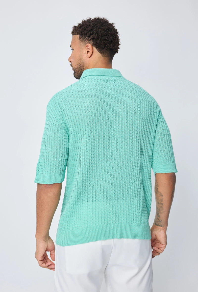 Polo uni manches courtes en maille