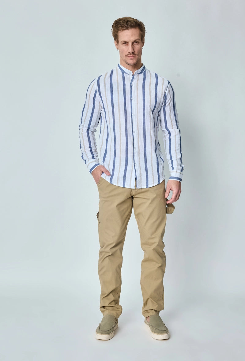 Chemise rayée manches longues