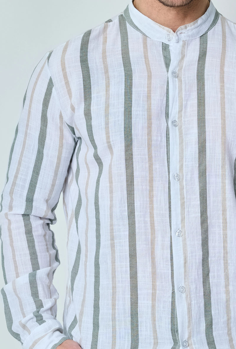 Chemise rayée manches longues