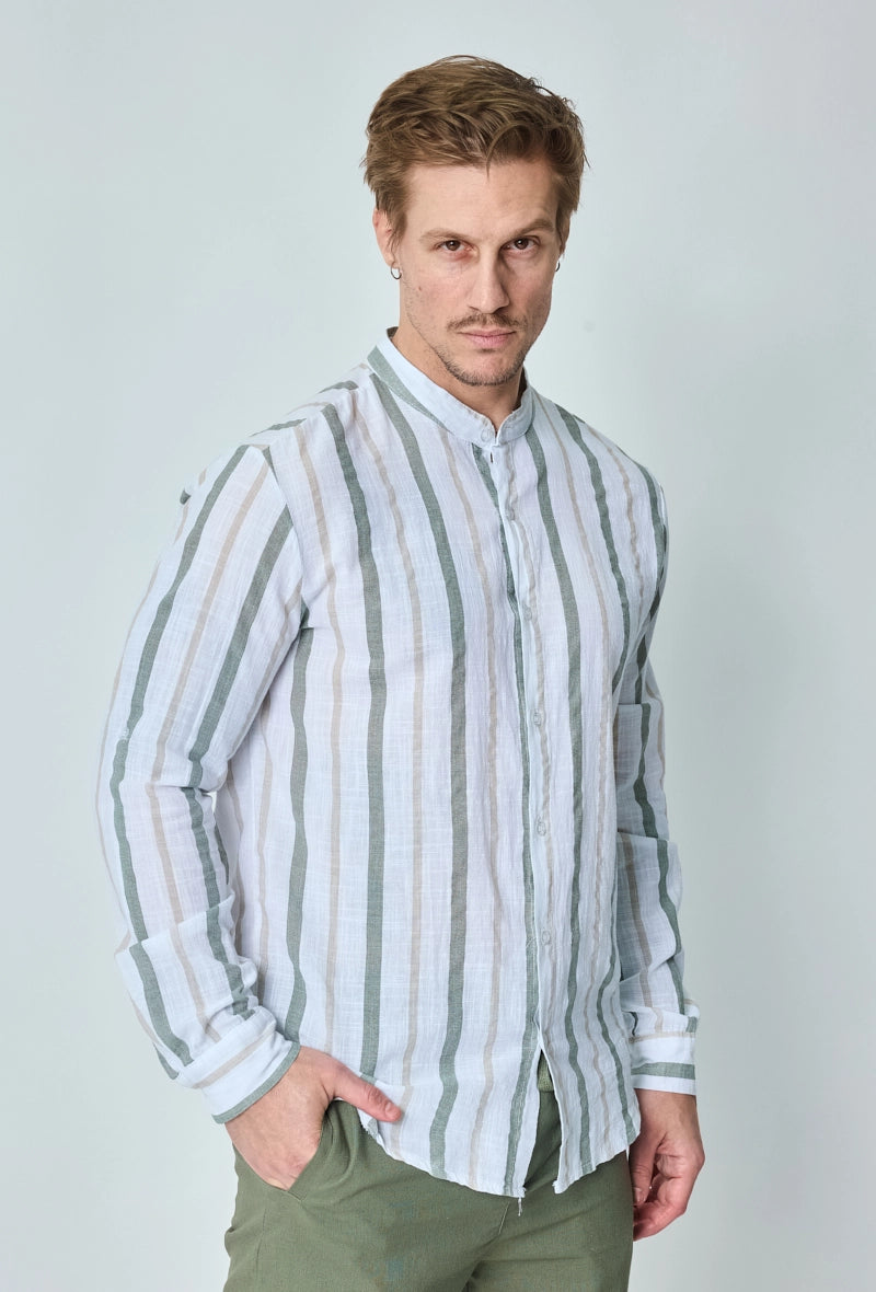 Chemise rayée manches longues