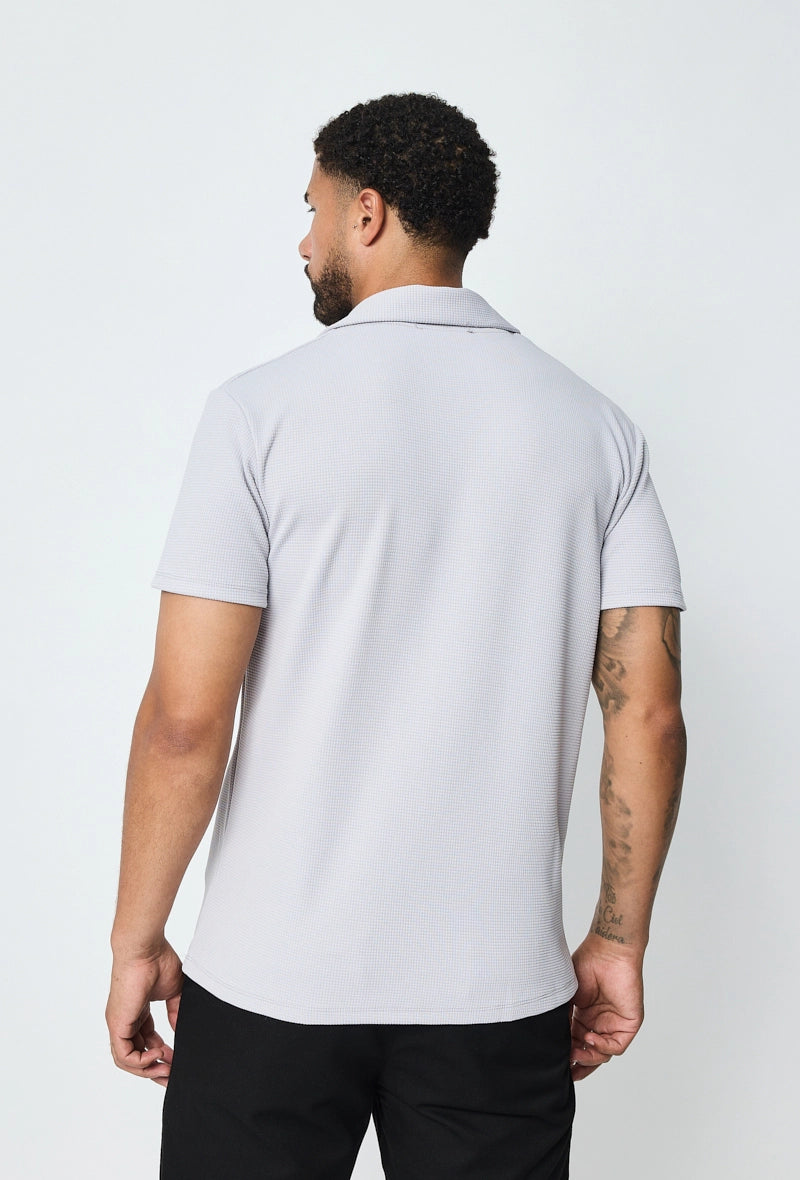 Plain short-sleeved polo shirt