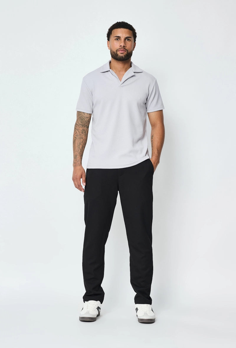 Plain short-sleeved polo shirt