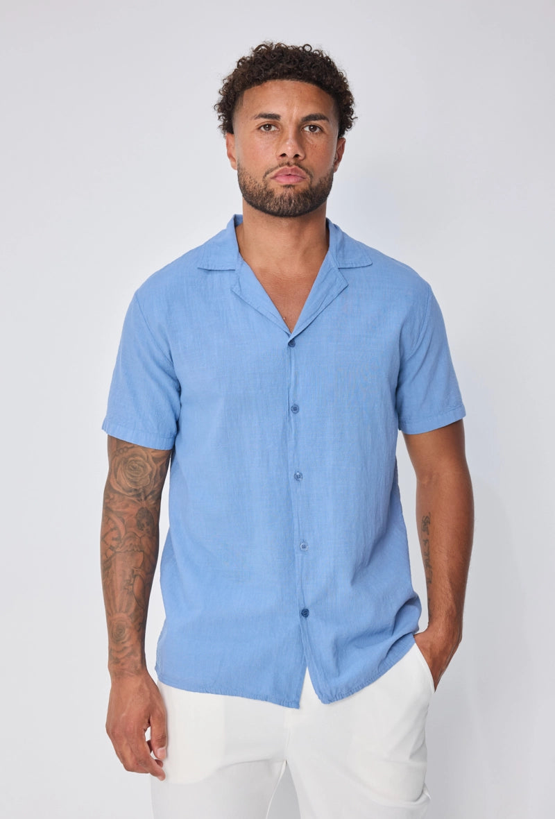 Chemise unie à manches courtes