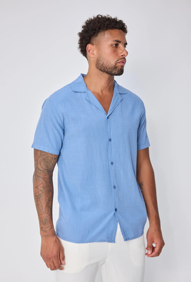 Chemise unie à manches courtes