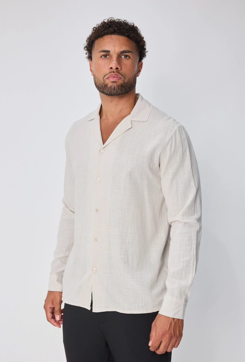 Chemise unie à manches longues