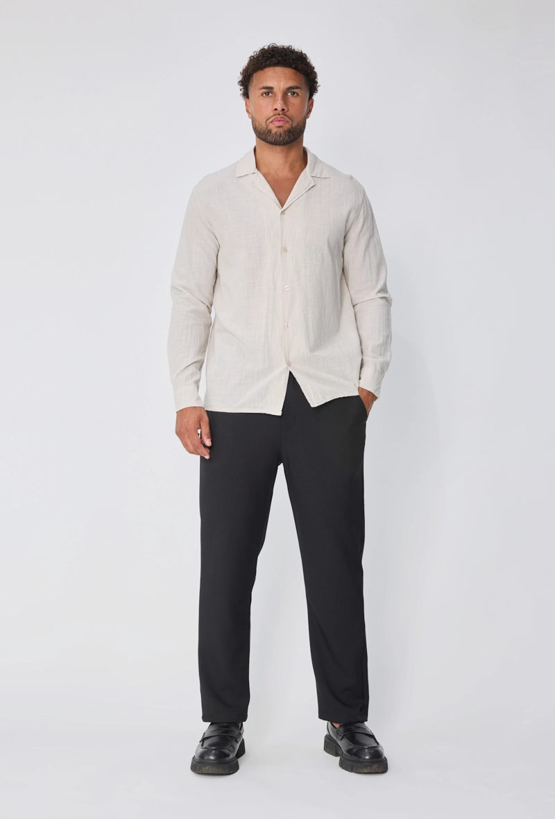 Chemise unie à manches longues