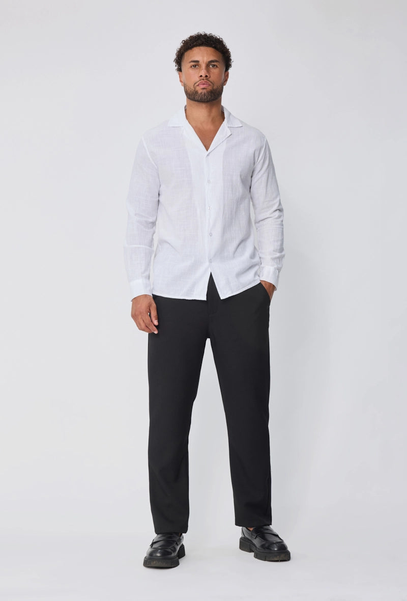 Chemise unie à manches longues