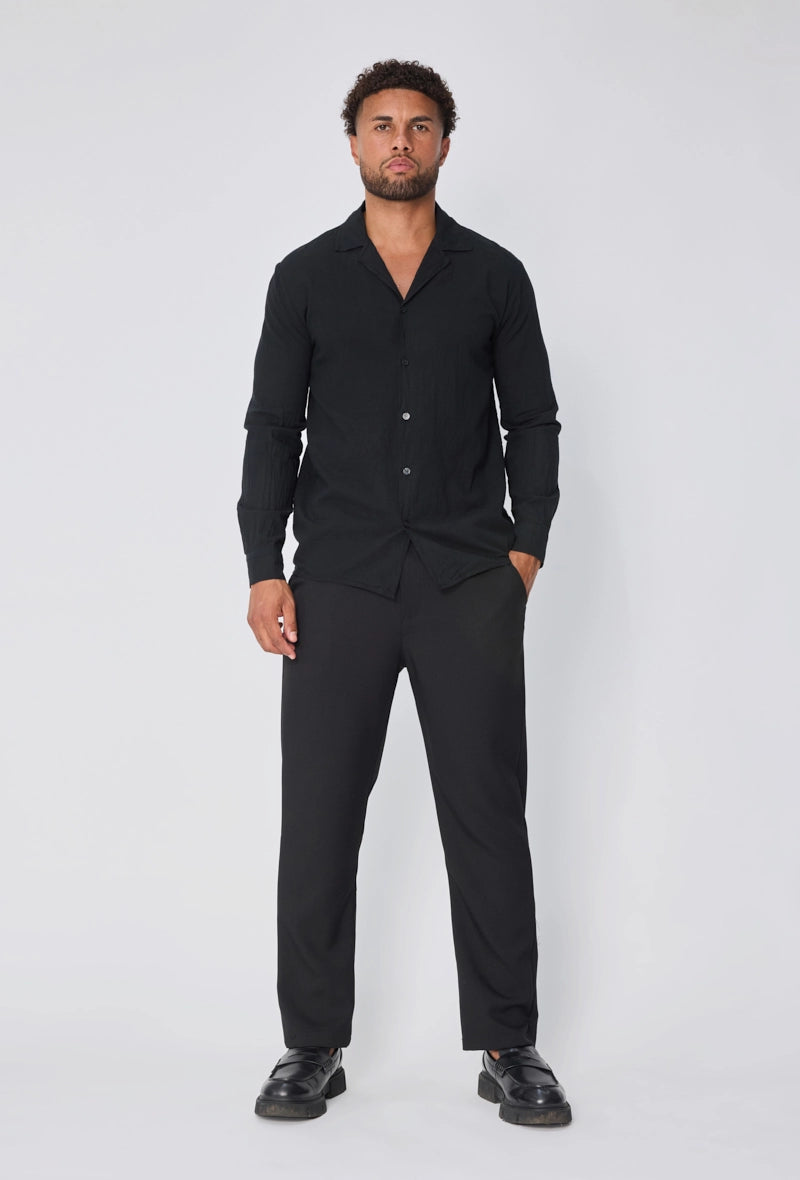 Chemise unie à manches longues