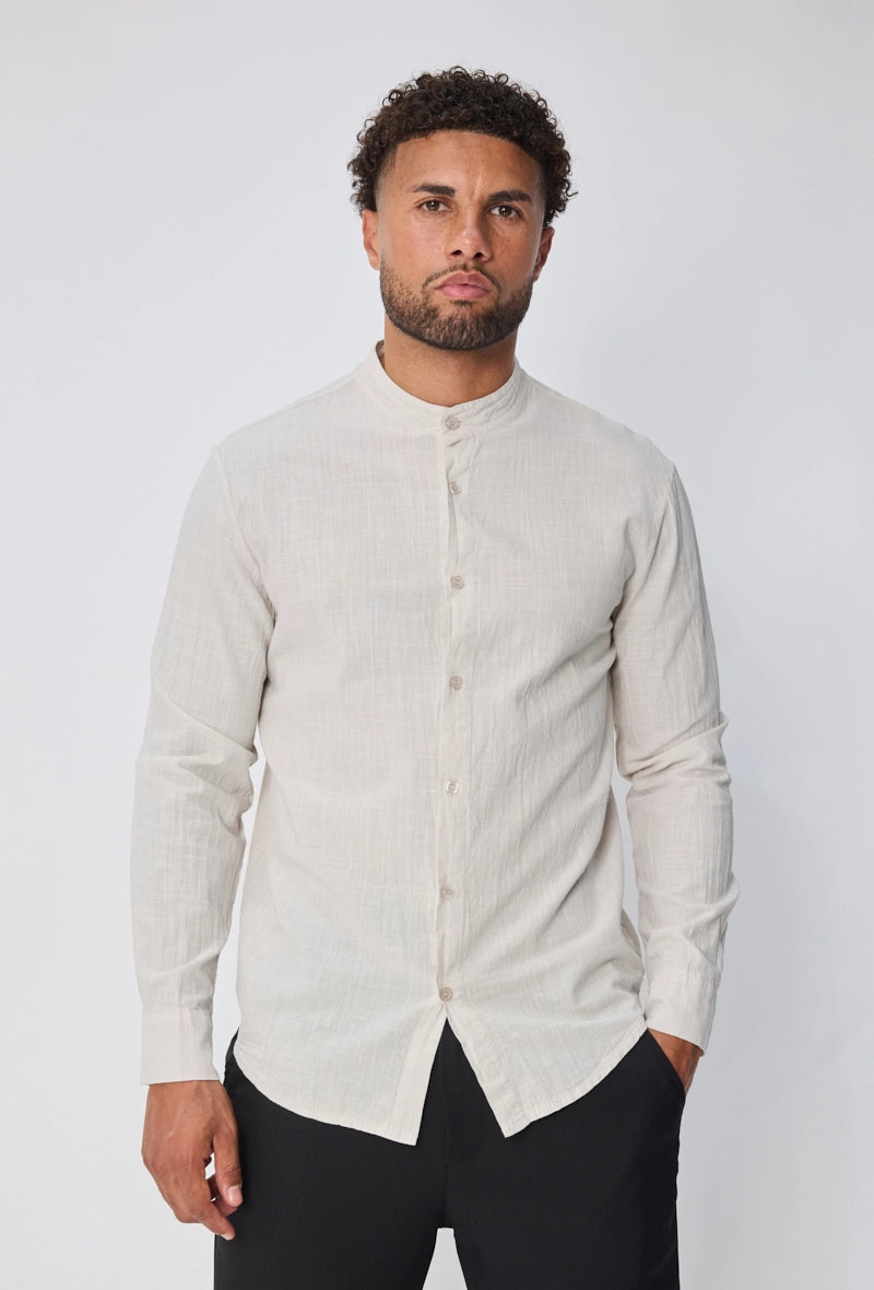 Chemise unie à manches longues