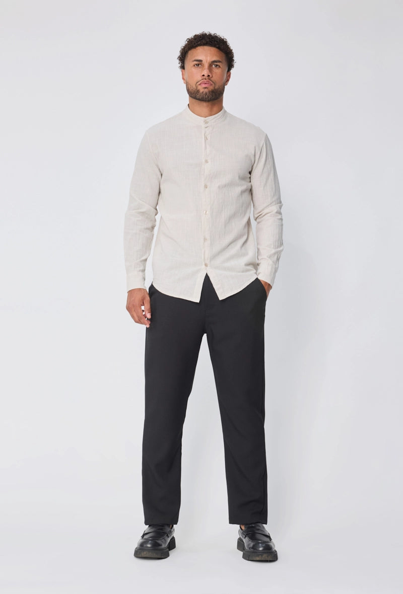 Chemise unie à manches longues