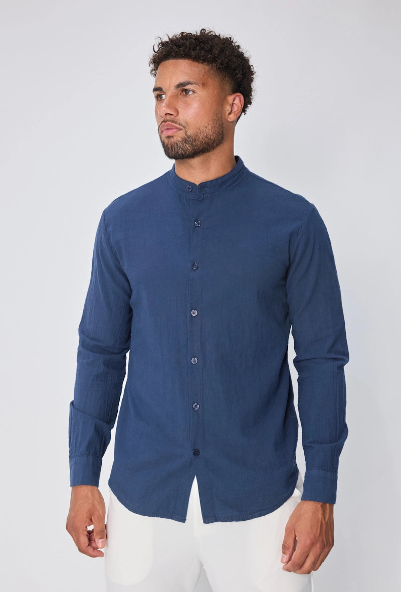 Chemise unie à manches longues