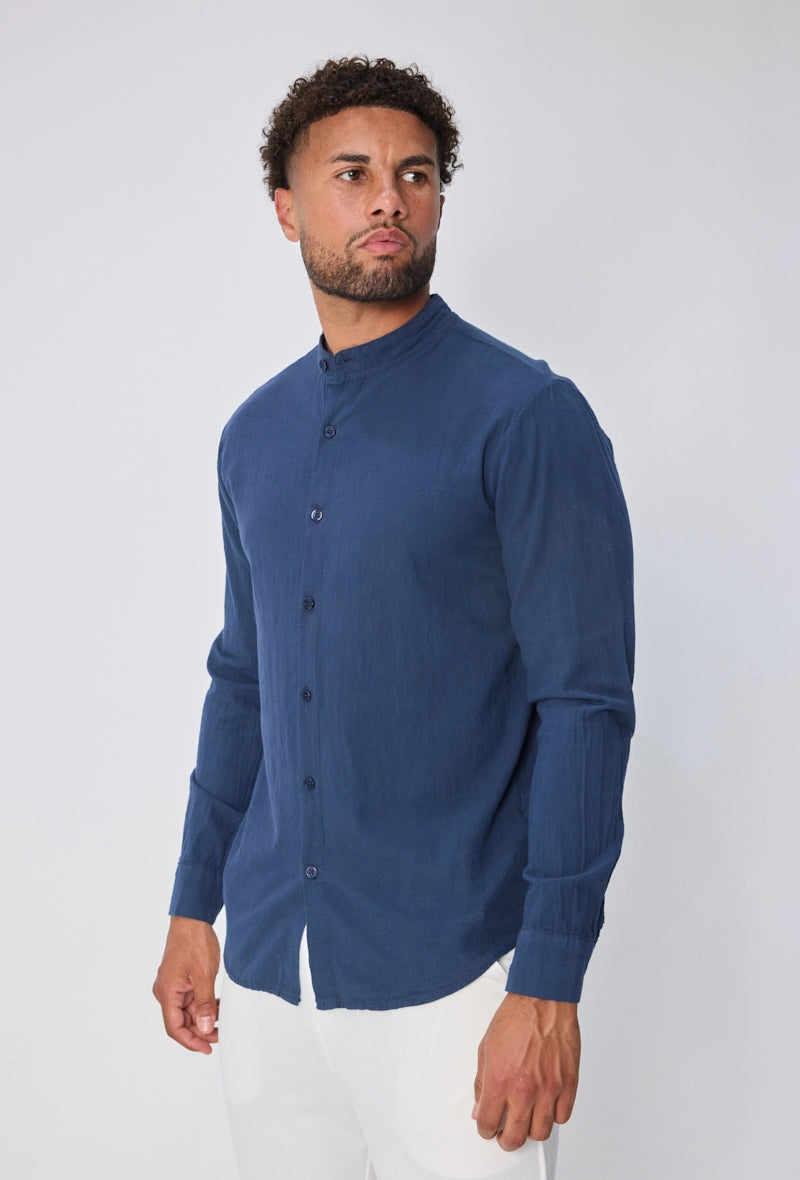 Chemise unie à manches longues