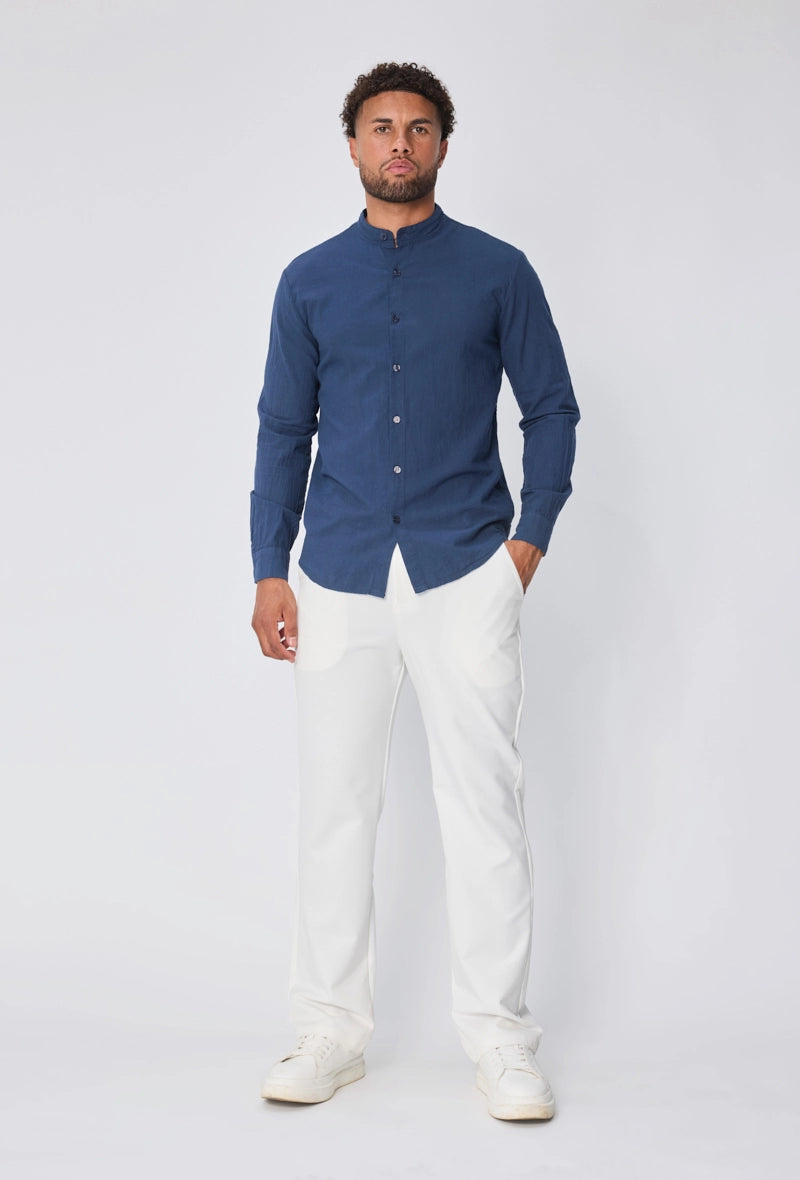 Chemise unie à manches longues