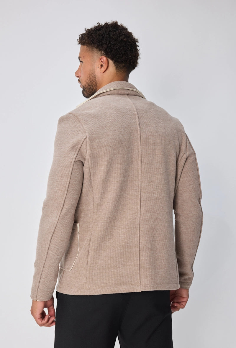 Manteau uni à manches longues