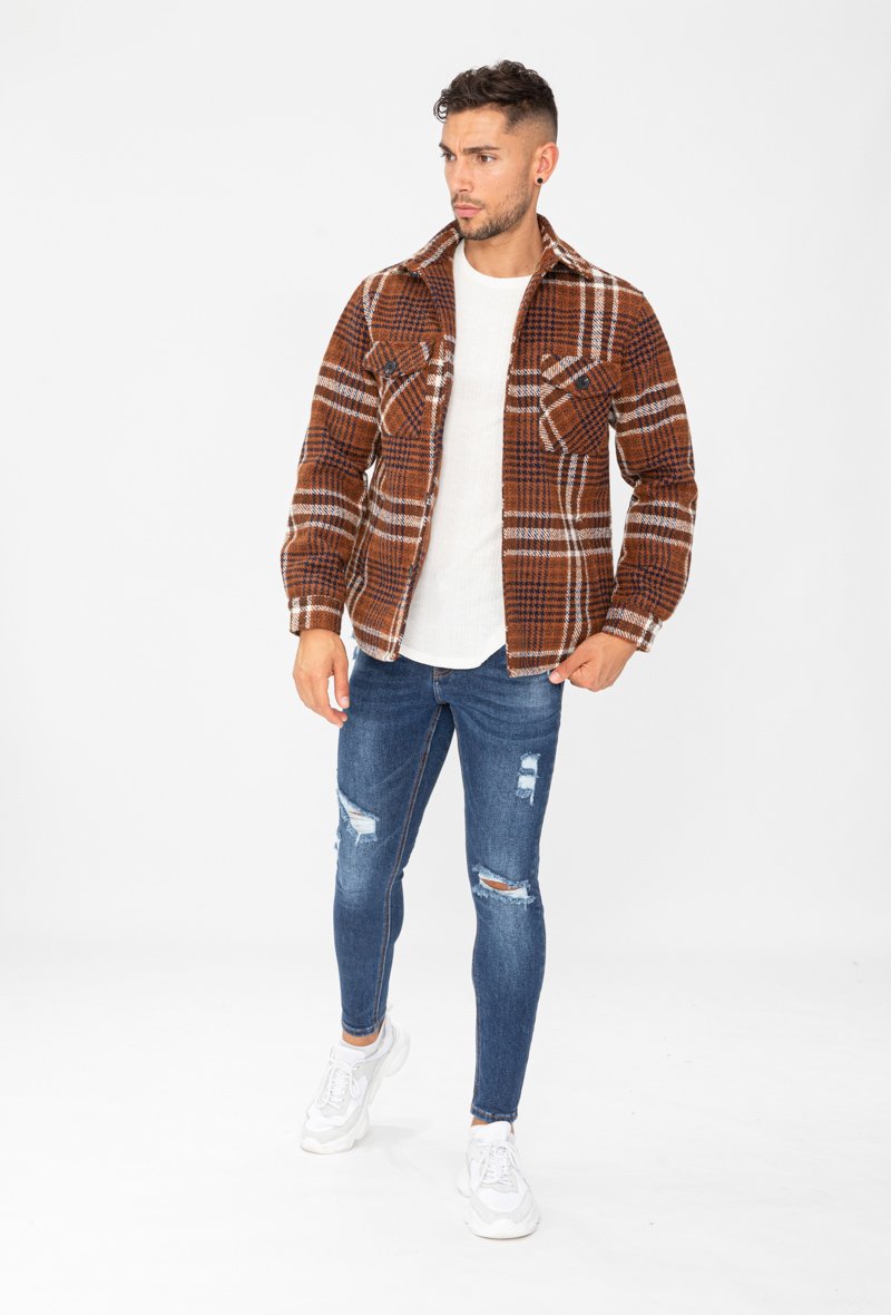 Surchemise à carreaux structurée - Frilivin