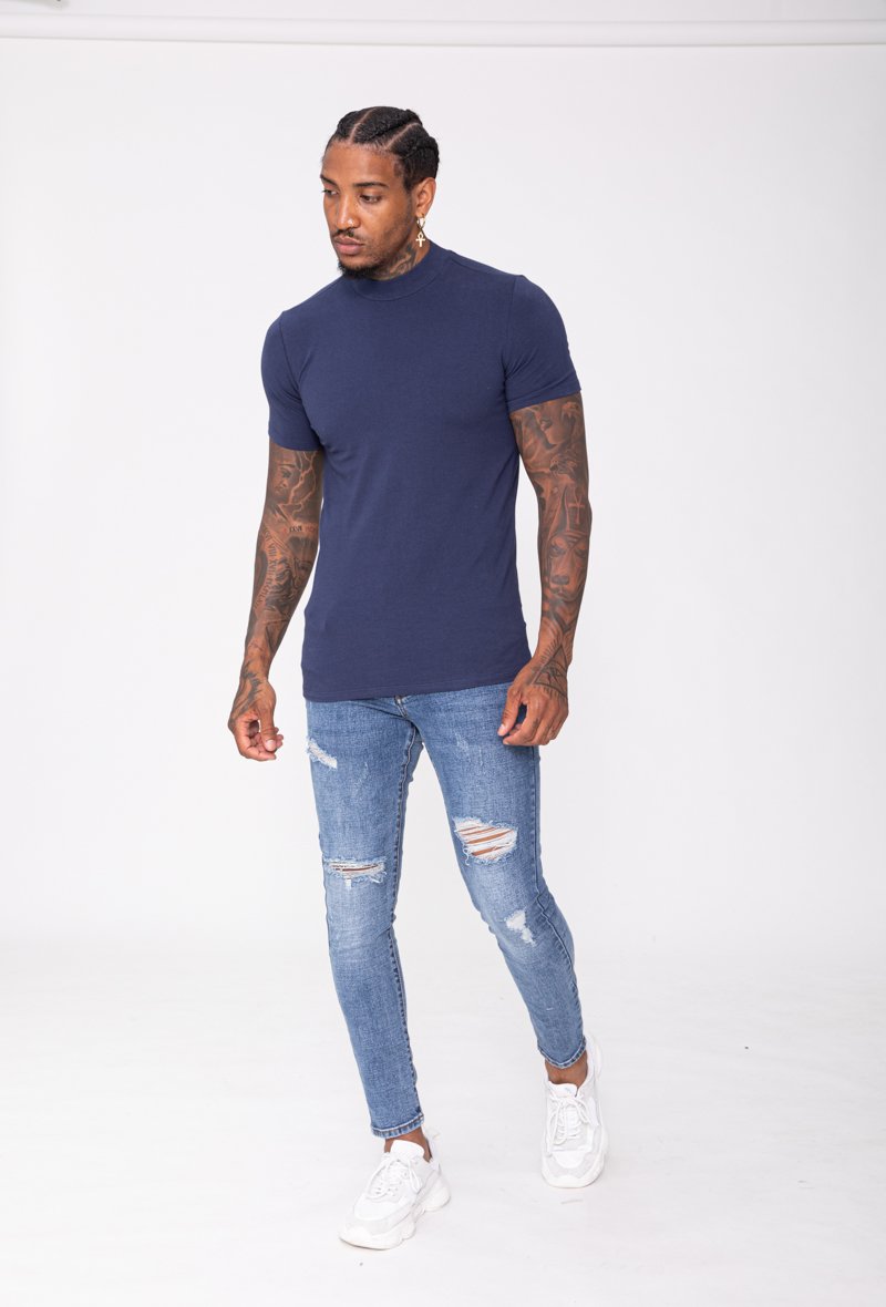 T-shirt basic col montant - Frilivin