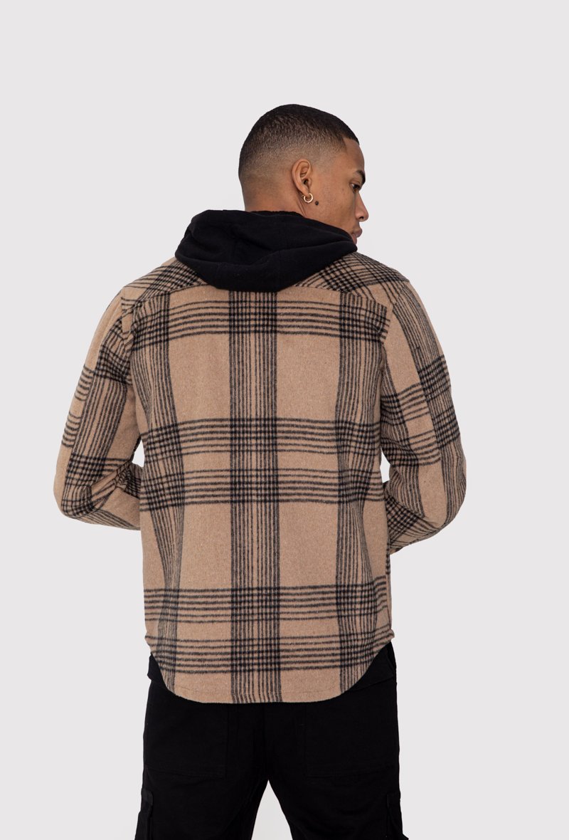 Veste à capuche avec motif à carreaux - Frilivin