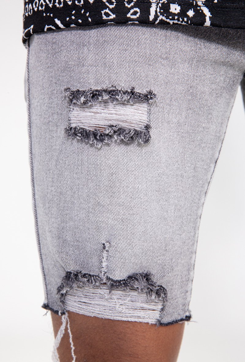 Short jean stretch déchiré - Frilivin