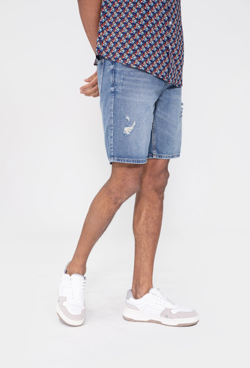 Short jean stretch déchiré - Frilivin