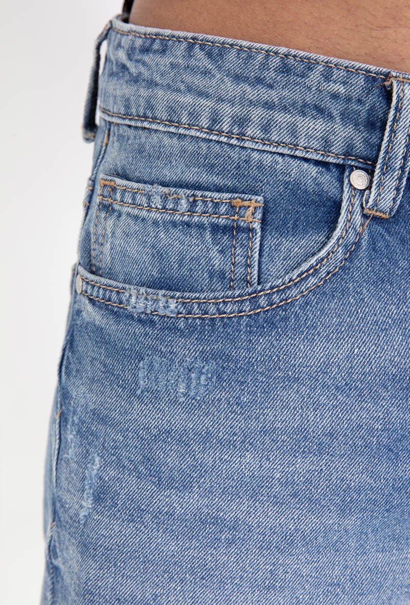 Short jean stretch déchiré - Frilivin
