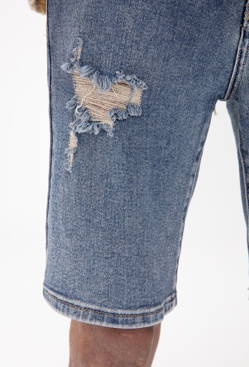 Short jean stretch déchiré - Frilivin