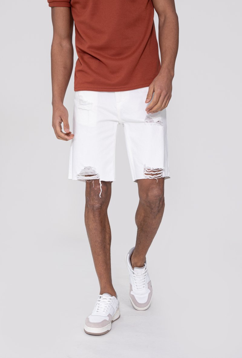 Short jean stretch déchiré - Frilivin