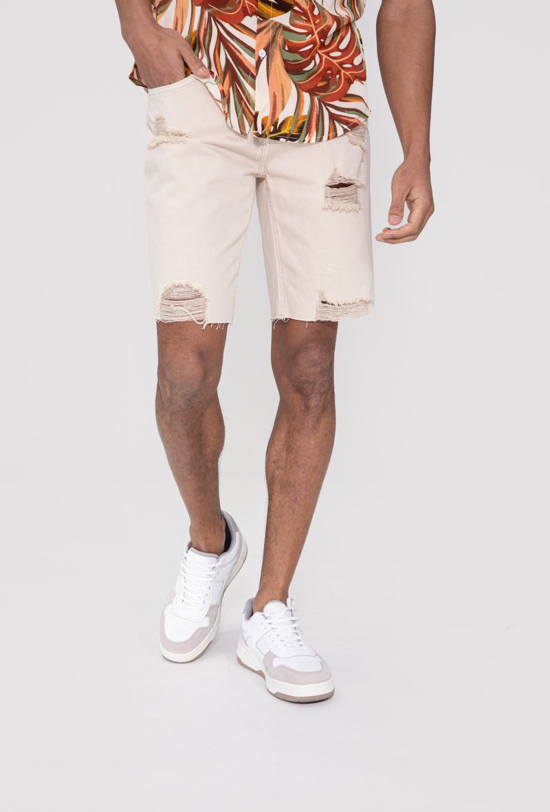 Short jean stretch déchiré - Frilivin