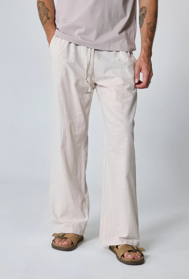 Pantalon effet lin