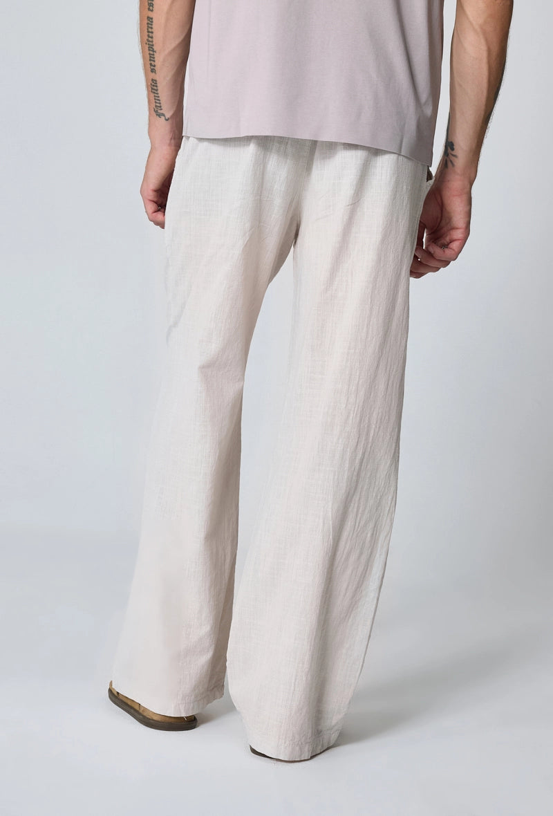 Pantalon effet lin