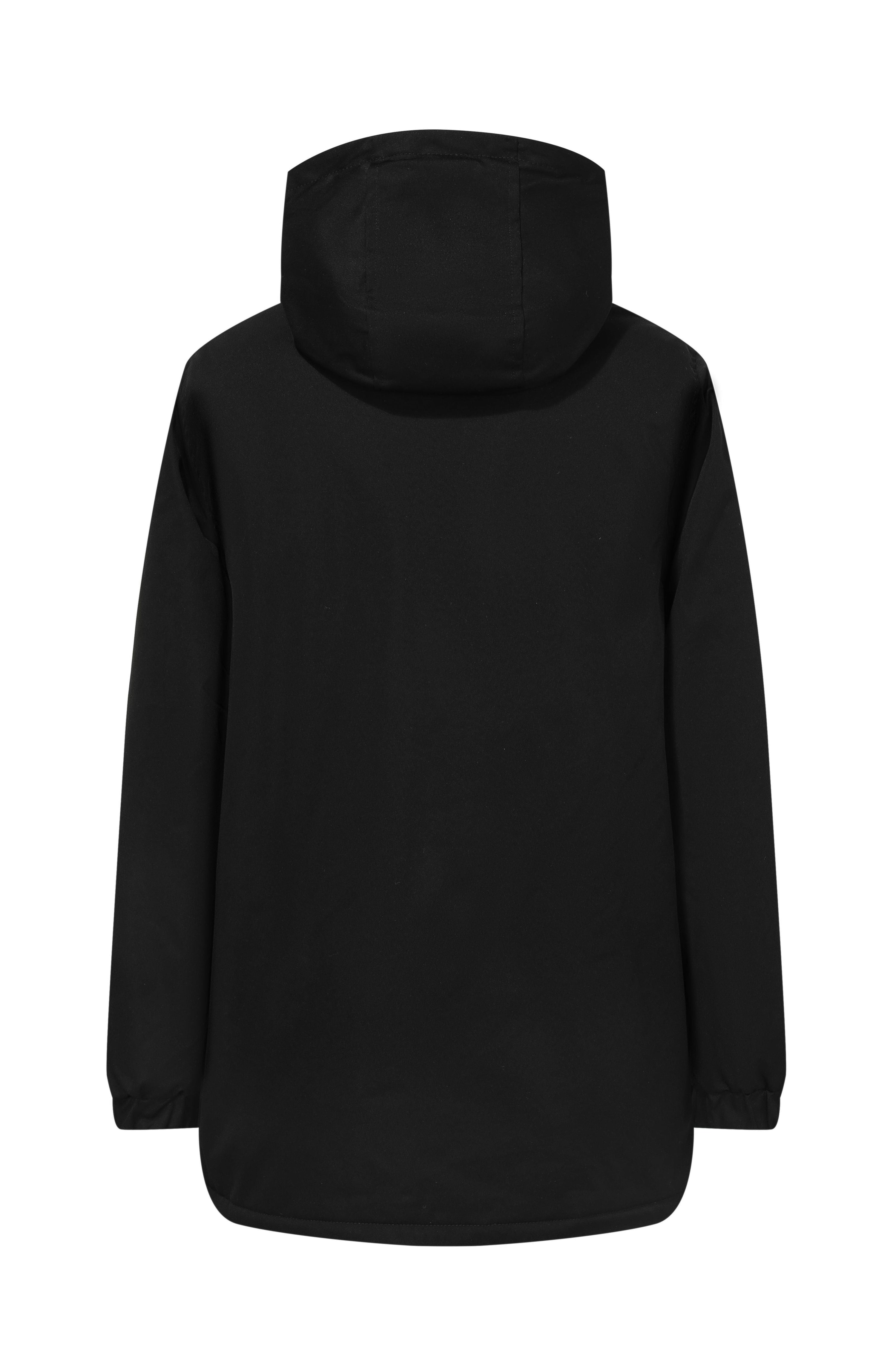 Veste parka milongue à capuche moumoutée - Frilivin