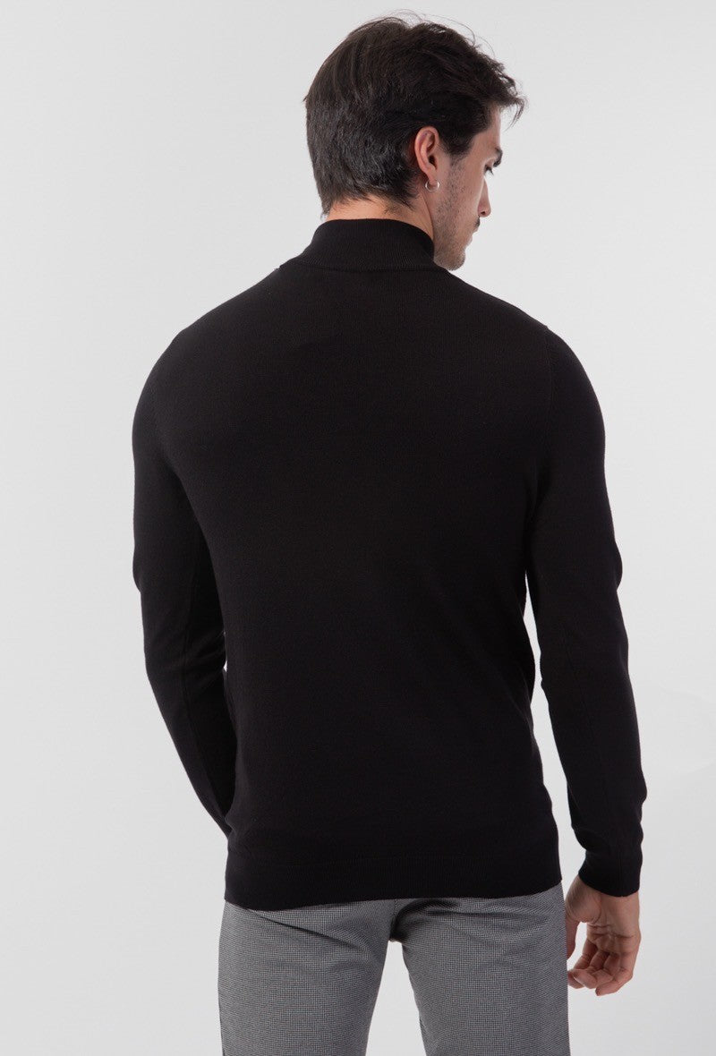 Pull col cheminé uni - Frilivin