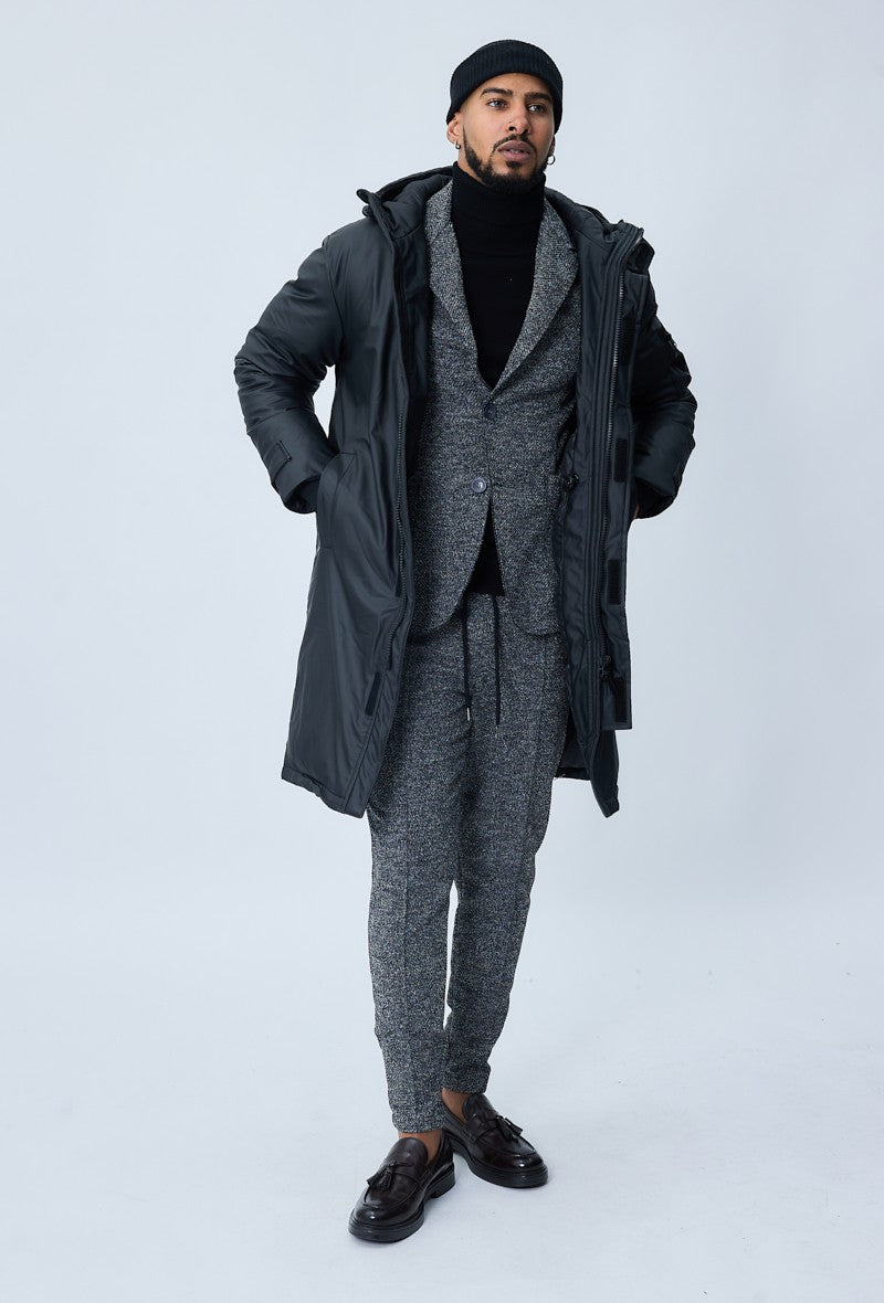 Veste parka milongue à capuche - Frilivin