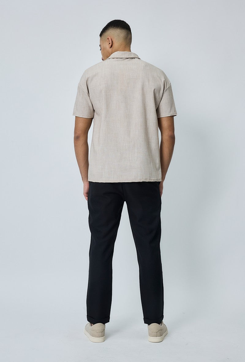 T-shirt polo toile décontracté - Frilivin