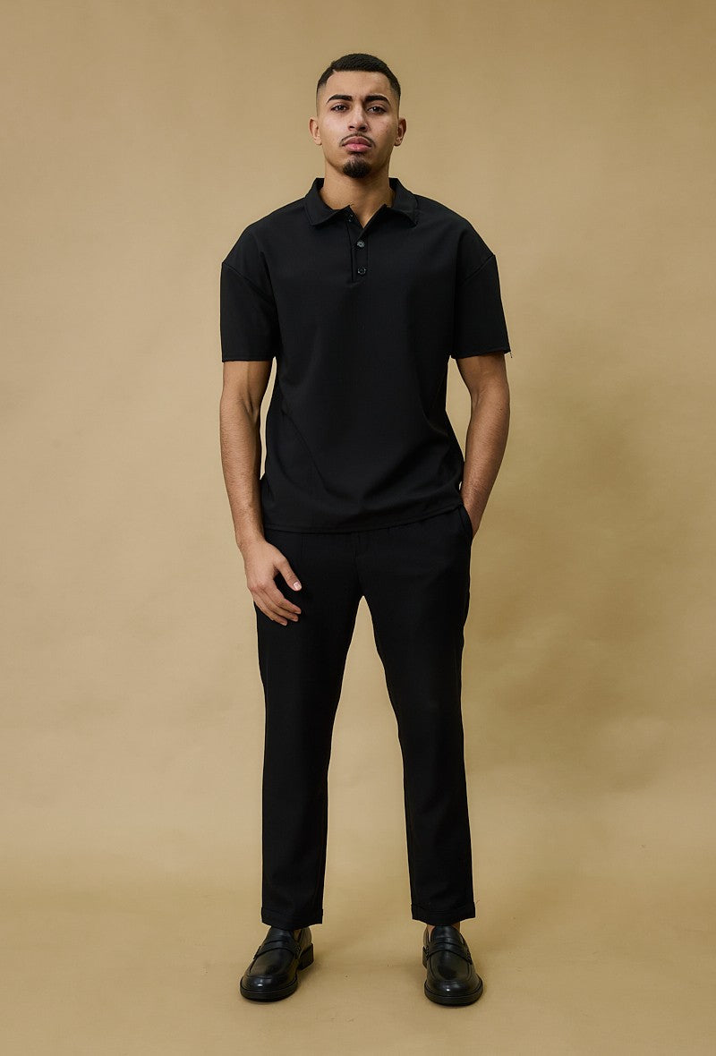 T-shirt polo toile décontracté - Frilivin