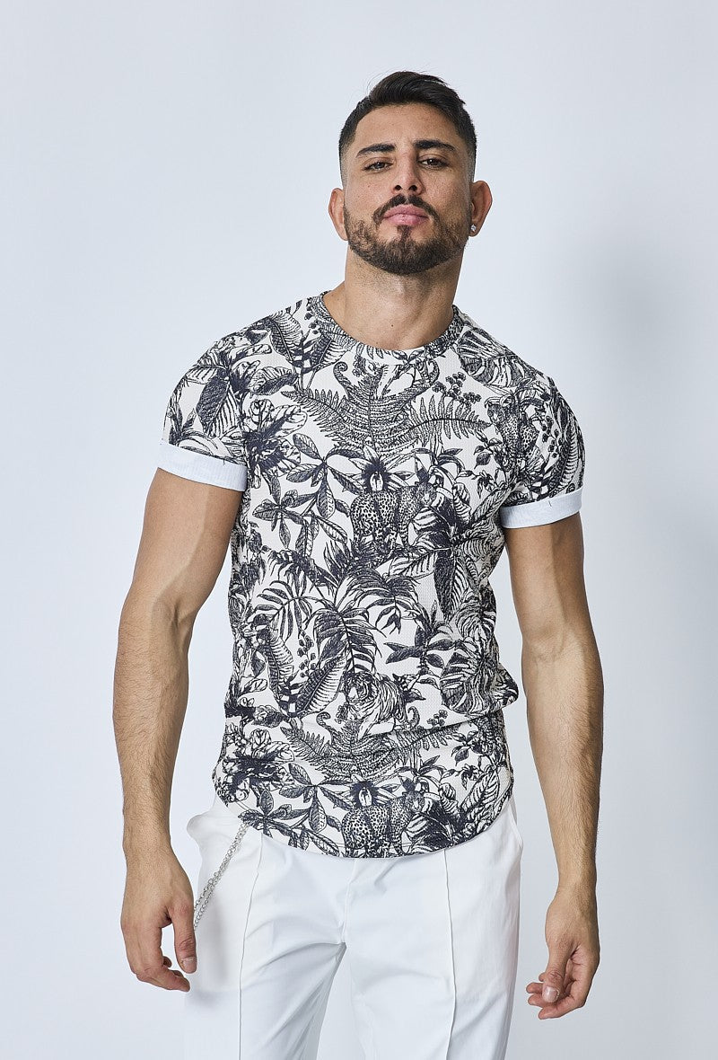 Floral print T shirt