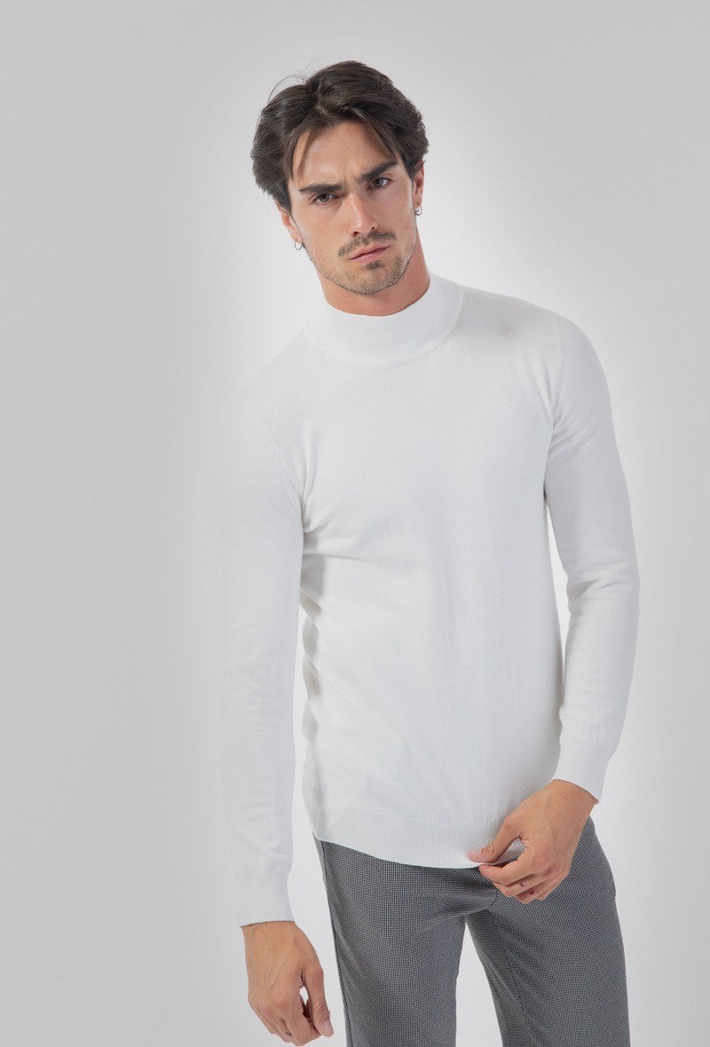 Pull col cheminé uni - Frilivin