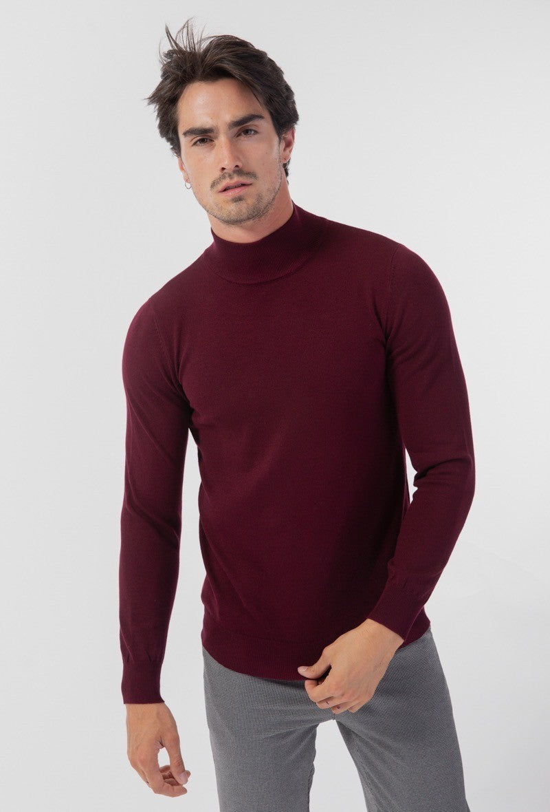 Pull col cheminé uni - Frilivin