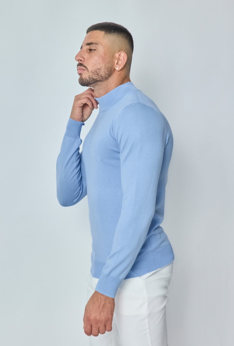 Pull col cheminé uni - Frilivin