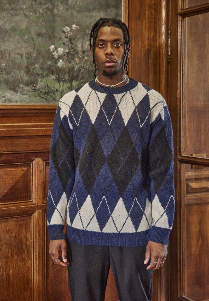 Gilet Pull Losange Acheter Printemps Et Automne Vintage Losange