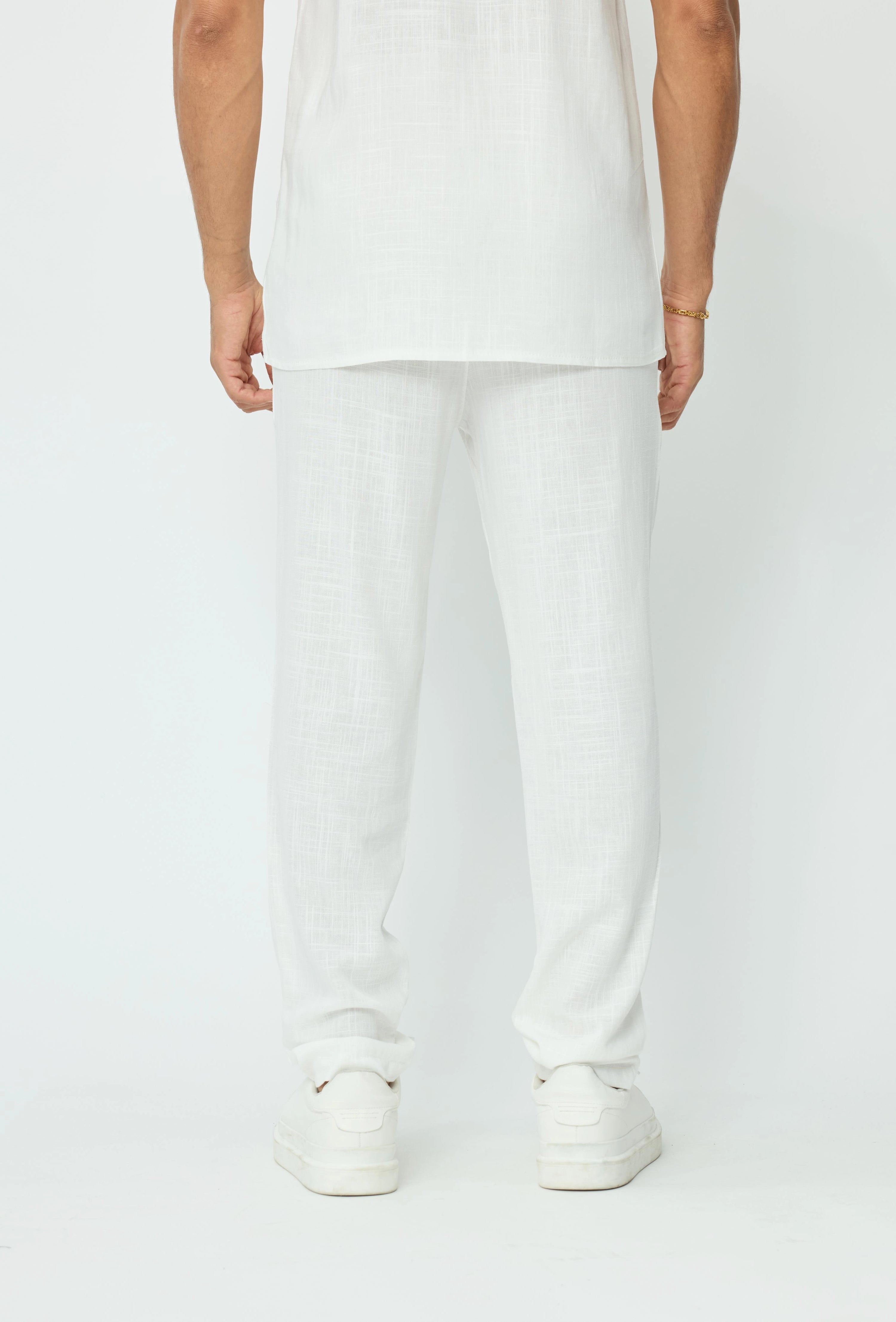 Pantalon effet lin