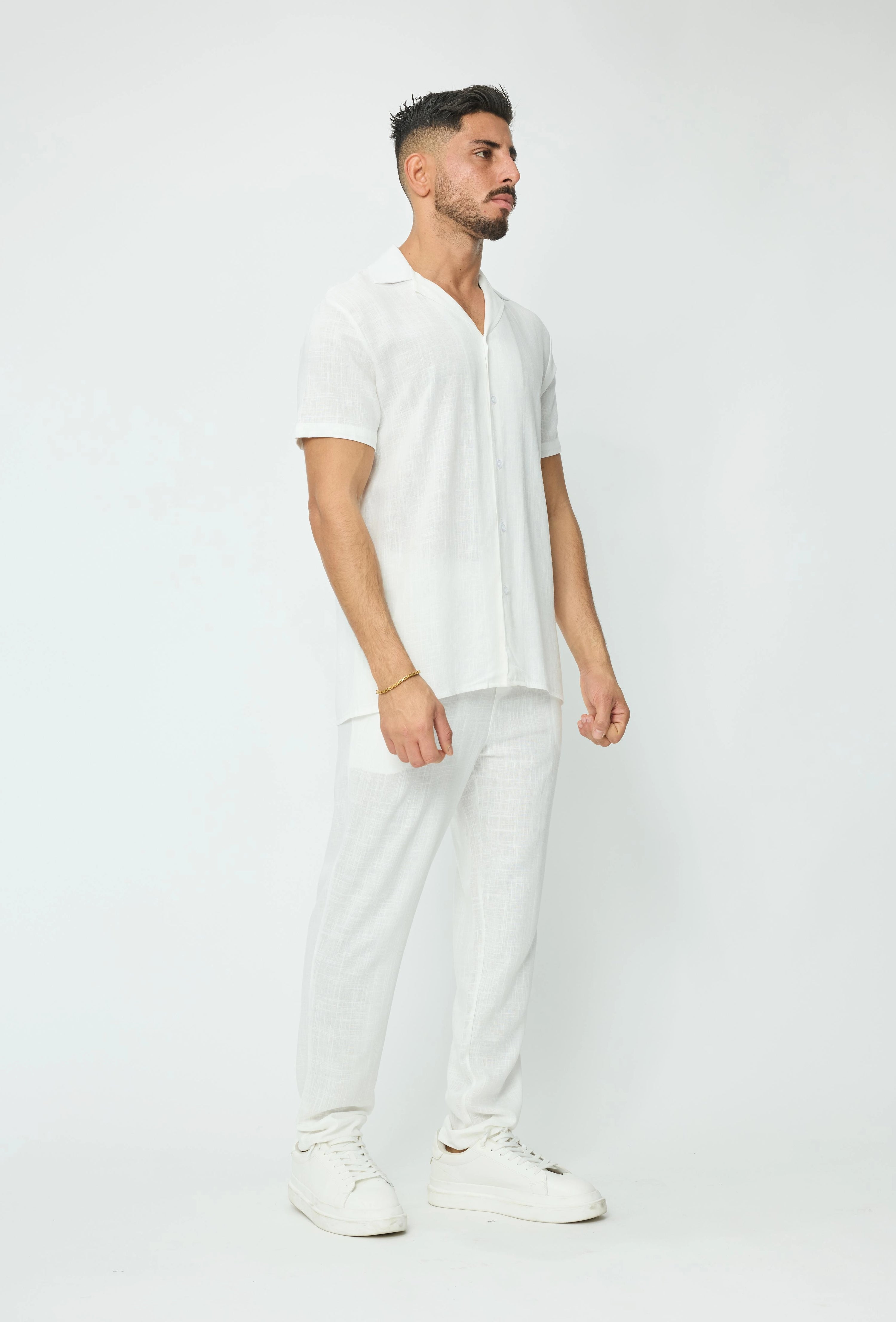 Pantalon effet lin