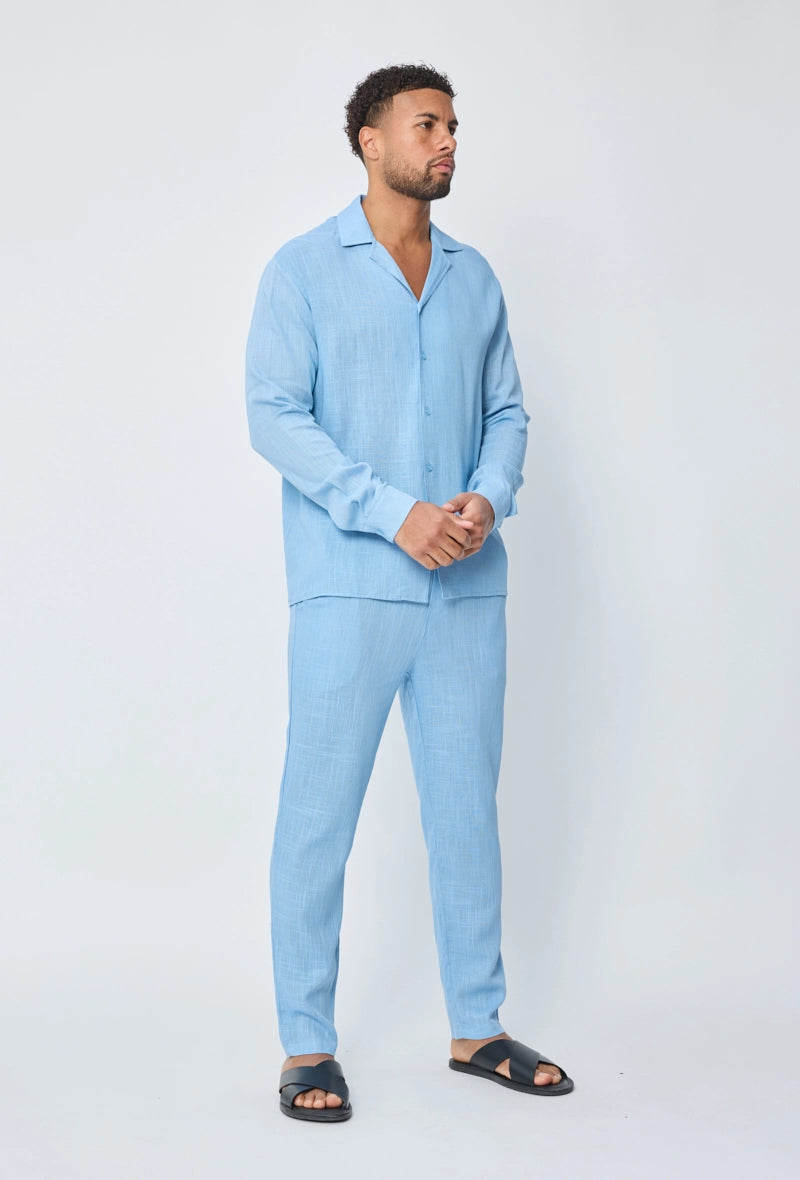 Pantalon effet lin