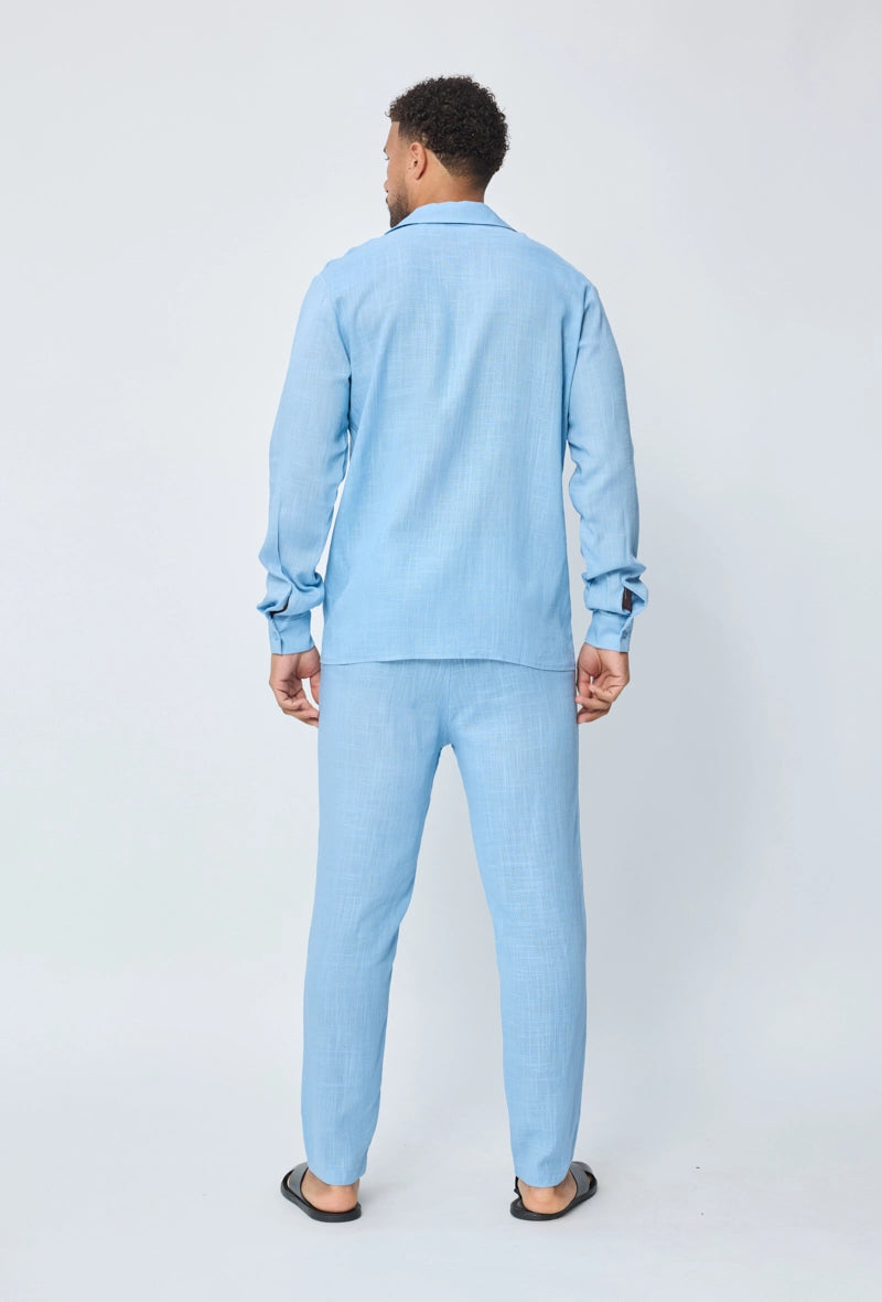 Pantalon effet lin