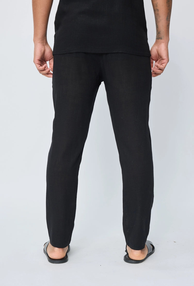 Pantalon effet lin