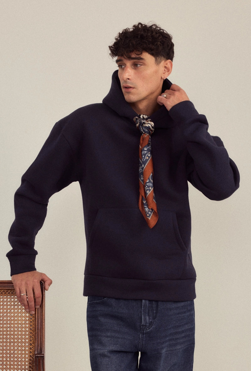 Sweat uni avec capuche